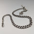 Circa 1900 British Antique Sterling Silver Albert Chain 29g Sterling Silver Lion Fob